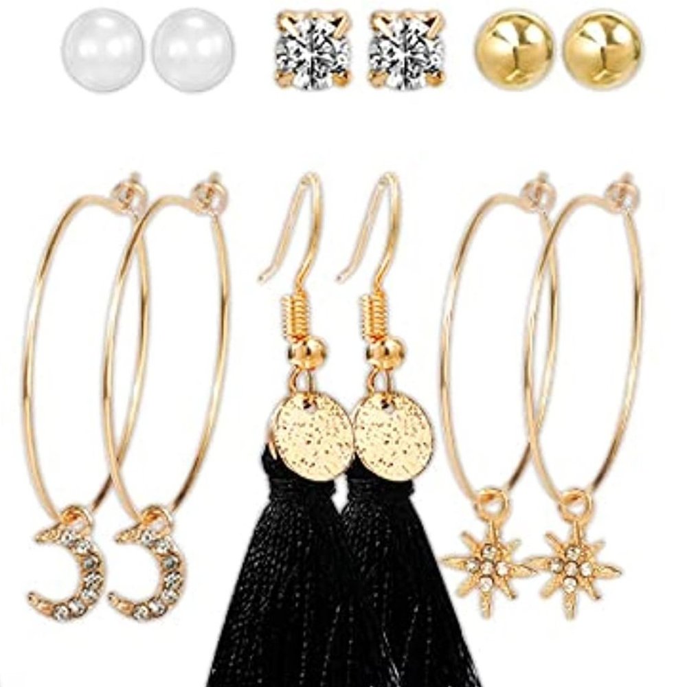 New 12 Pairs earrings plus FREE SUNGLASSES - Picture 2 of 5